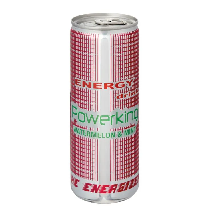 BEBIDA ENERGETICA POWERKING 25CL ENERGIZER WATERMELON-MINT VIVO LATA C/24