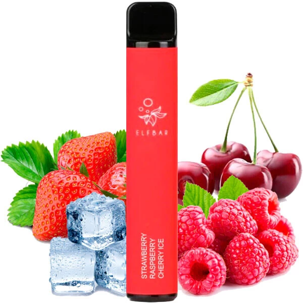 [EB600V1082] Elfbar Disposable Elf600 v1 Strawberry Raspberry Cherry Ice 20mg