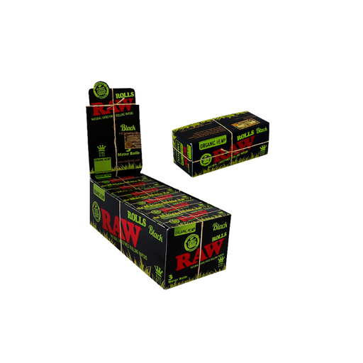 [RAW14550] Raw Black Organic Rollo King Size 3m(12 unid)