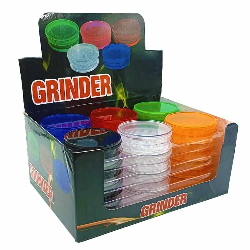 [GRIN018D] Grinder Herb Plastico 60mm Grande Display 24unid