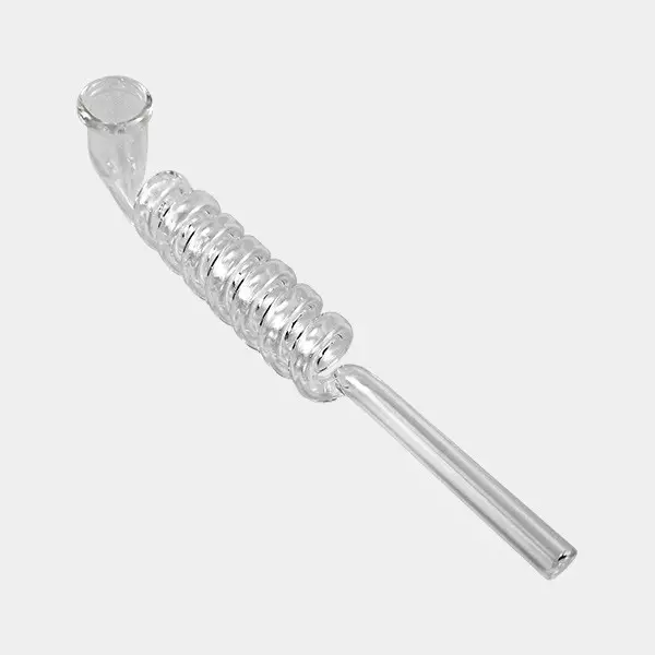 [PIP-900024T] Pipa De Cristal - Espiral Colores (Transparente)