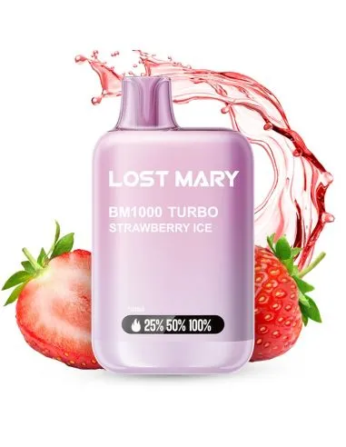 [BM1000N13] Lost Mary BM1000 TURBO Strawberry Ice 20mg