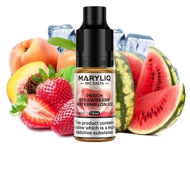 Maryliq Nic Salts Peach Strawberry Watermelon Ice 10mg 