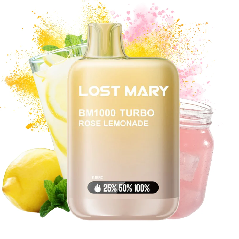 Lost Mary BM1000 TURBO Rose Lemonade 20mg