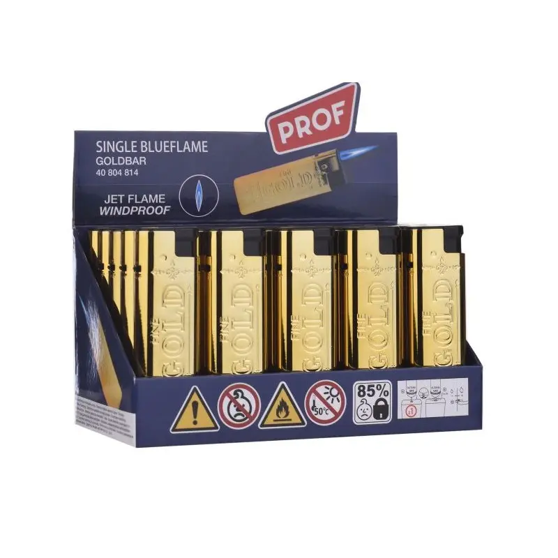 [MCH40804814D] Mechero GoldBar Metal Case Jet Lighter/25 Unid. 