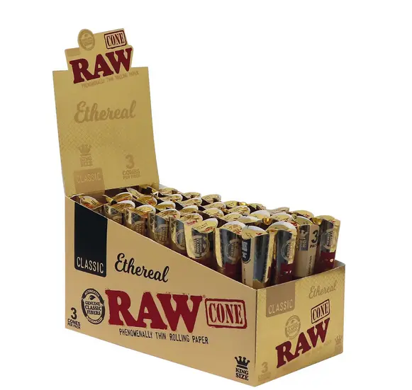[RAW14737D] Raw Ethereal Cono 3pk/32 Display 