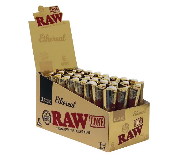 [RAW14738D] Raw Ethereal Cono 6pk/32 Display 