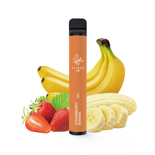 [99657641] Elfbar Disposable Elf600 v1 Strawberry Banana 20mg