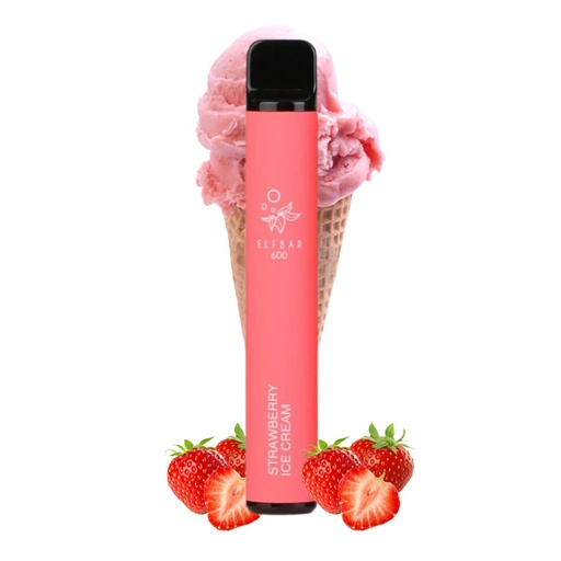 [99657665] Elfbar Disposable Elf600 v1 Strawberry Ice Cream Zero