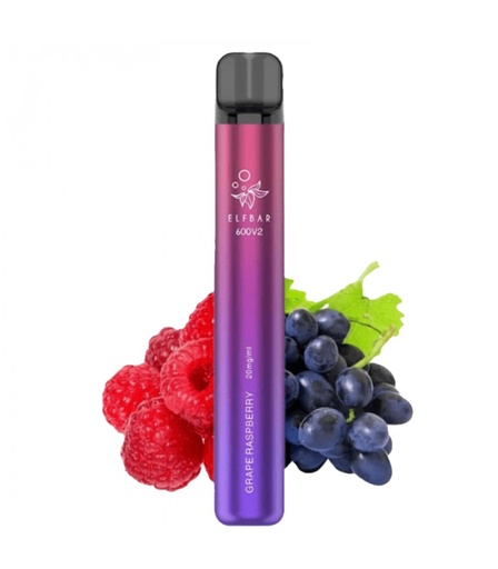 [6941976279998] Elfbar Disposable Elf600 v2 Grape Raspberry 20mg
