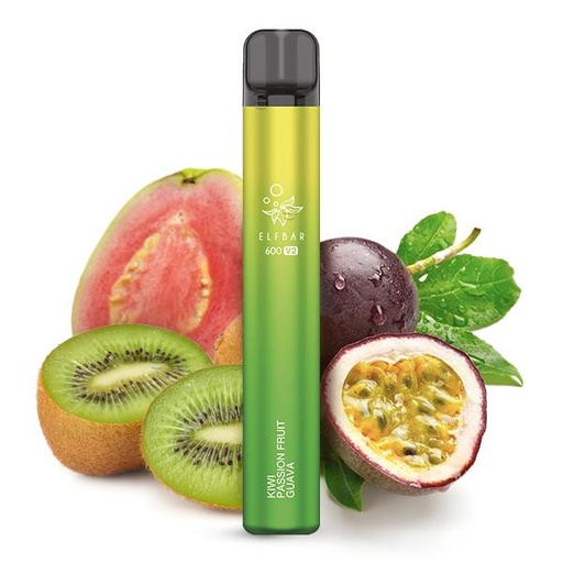 [6941976280000] Elfbar Disposable Elf600 v2 Kiwi Passion Fruit Guava 20mg