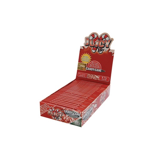 [JUI10127] Juicy Jays Rolling Paper 1 1/4 Candy Cane Display