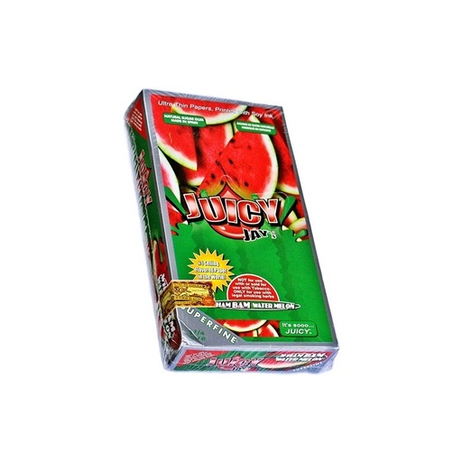 [JUI12564] Juicy Jays Rolling Paper Super Fine 1 1/4 Wham Bam Watermelon Display