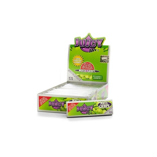 [JUI12561] Juicy Jays Rolling Paper Super Fine 1 1/4 White Grape Display