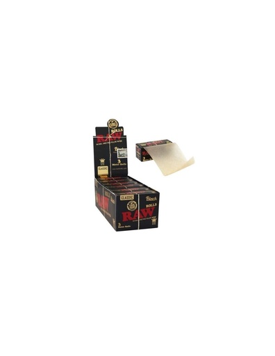 [14542] Raw Black Rolls 3m 12/Display