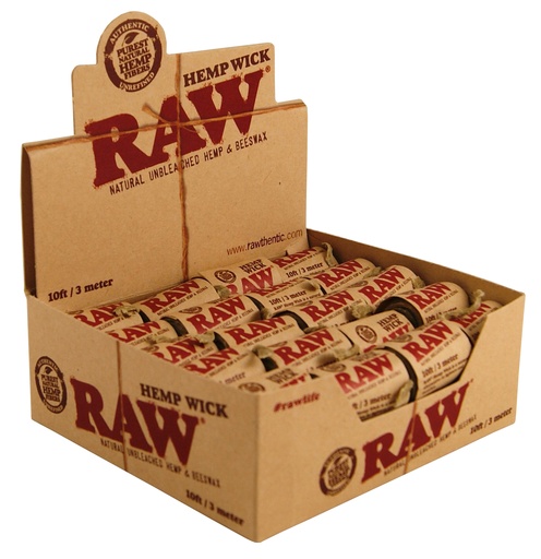 [RAW13284] Raw Cuerda Hemp Wick 3M Display