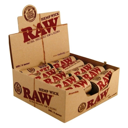 [raw13285] Raw Cuerda hemp Wick 6m Display