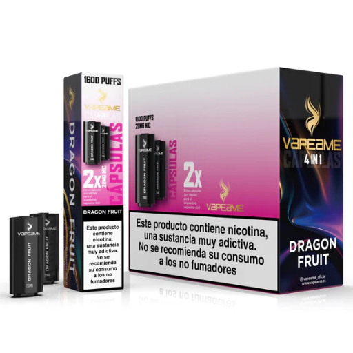 [capvap03] Capsulas 4 en 1 Dragon Fruit 2% Nicotina