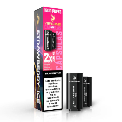 [capvap07] Capsulas 4 en 1Strawberry Ice 2% Nicotina