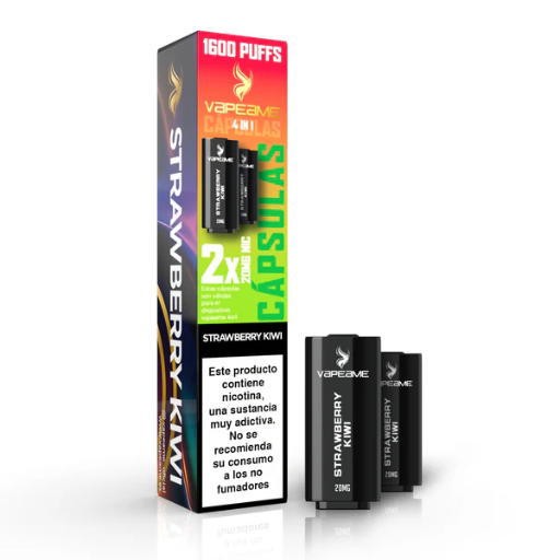 [capvap08] Capsulas 4 en 1Strawberry Kiwi 2% Nicotina